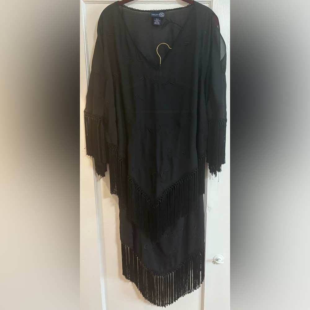 Black Fringe Skirt/Top
